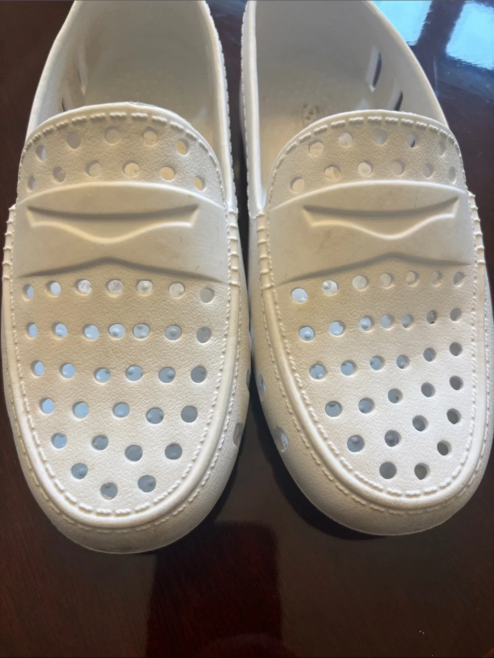 Floaters size 1 Kids White Ventilated Slip-On Loafers